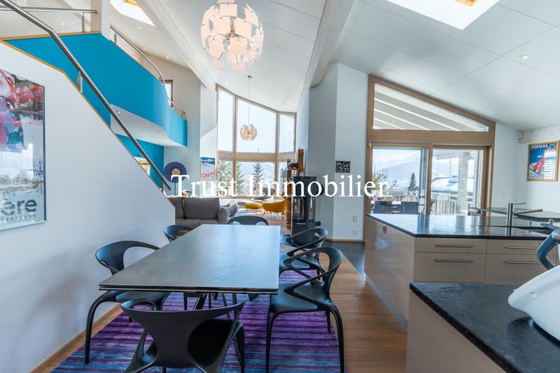 6022.Chalet contemporain lumineux avec vue panoramique, Mayens d'Arbaz (8)