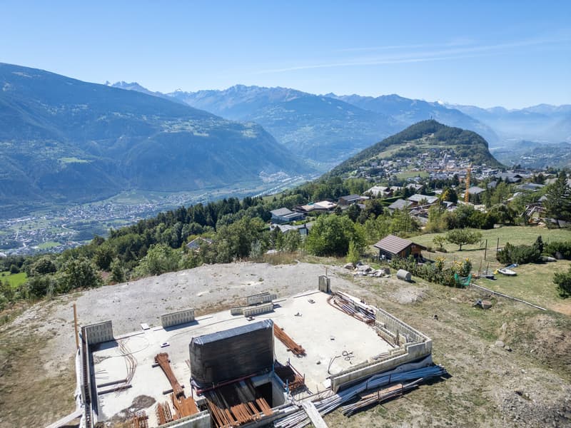 6000.Vue panoramique / Projet Chalet à vendre à Sergnou /Crans-Montana (2)