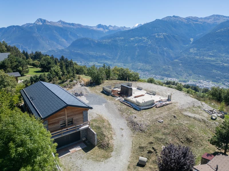 6000.Vue panoramique / Projet Chalet à vendre à Sergnou /Crans-Montana (1)