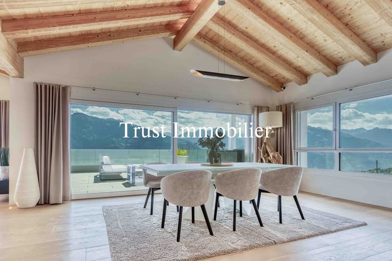 6006. RARE. Villa d'exception avec vue sur les Alpes (Ayent) (7)