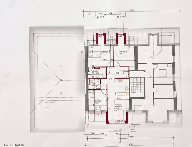 Plan des combles