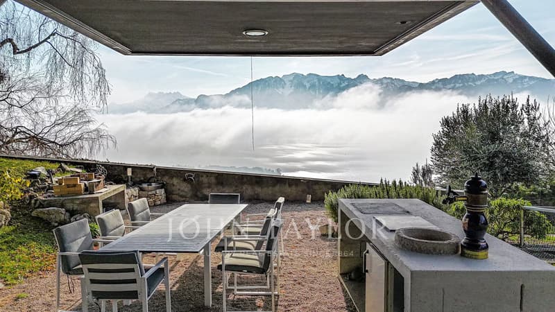 Villa d'architecte avec panorama lac & Alpes (12)