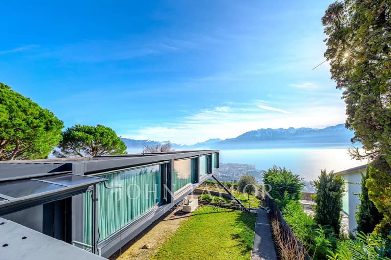 Villa d'architecte avec panorama lac & Alpes (1)