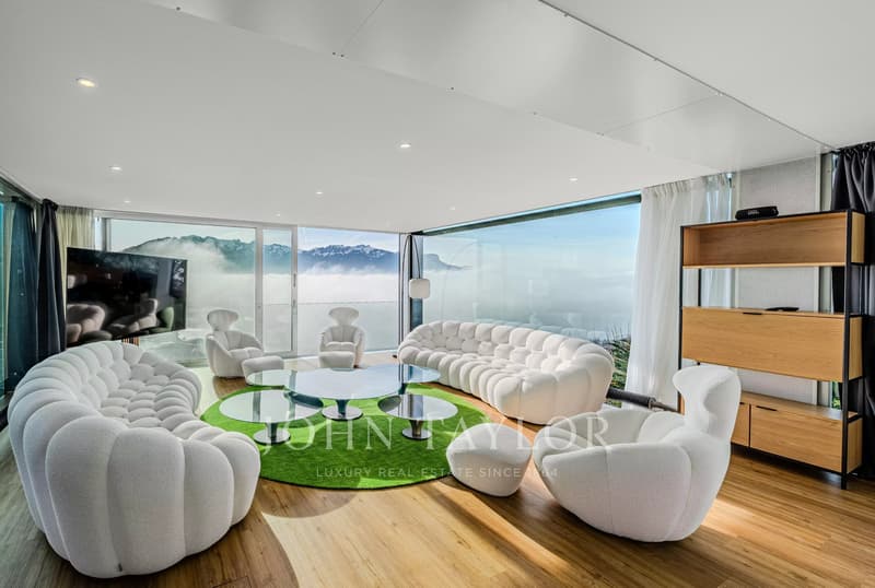 Villa d'architecte avec panorama lac & Alpes (3)