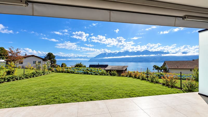Appartement terrasse moderne de 3.5 pièces à Bourg-en-Lavaux – Vue imprenable et cadre idyllique (1)