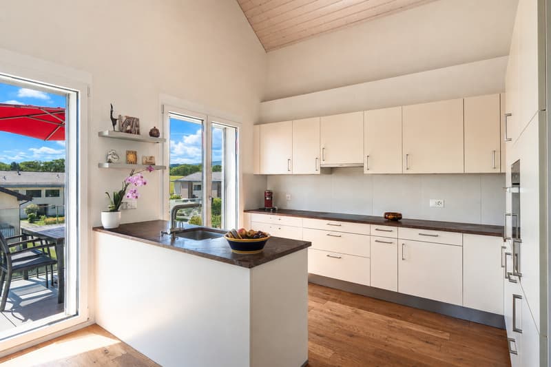 Appartement mit 3.5 Zimmern und Blick auf die Alpen und den Jura in Reverolle (2)