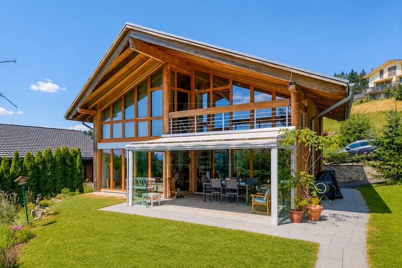 Beau châlet contemporain avec vue panoramique à Châtel-St-Denis (1)