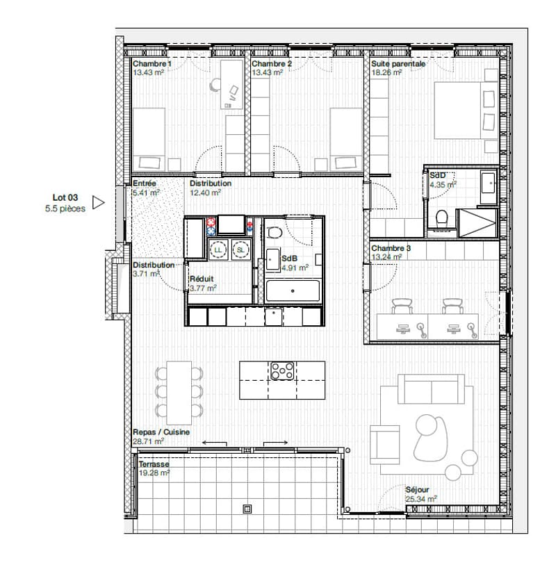In vendita, Appartamento PPE, 1632 Riaz, Riferimento 1632.03 (4)