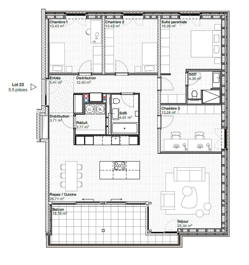 Zu verkaufen, Appartement PPE, 1632 Riaz, Ref 1632.23 (4)