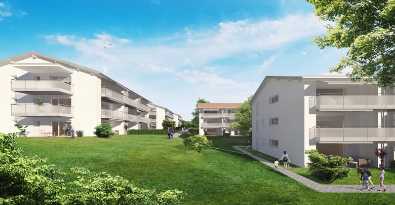 Schönes Apartment in Farvagny, 2.5 Zimmer mit großem Balkon (6)