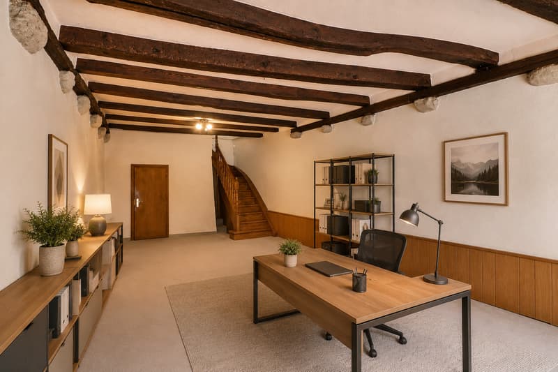 In the heart of Estavayer-le-Lac Village house of 6 rooms To renovate (11)