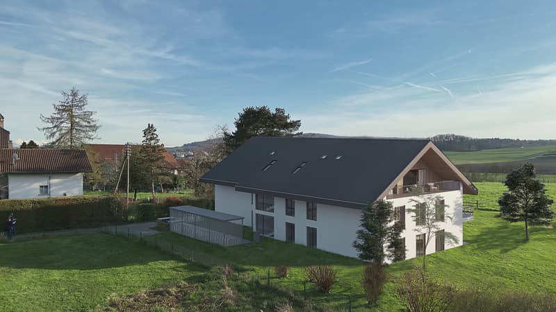 Estavayer / Frasses Magnifique 5,5 pces dans les combles Vue dégagée (3)