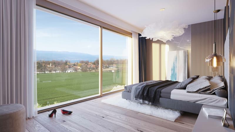 Cheyres, in vendita, magnifico attico di 190 m2 con vista sul lago! (7)