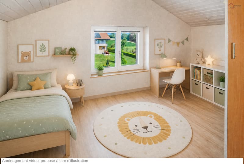 Etage / Chambre aménagée virtuellement