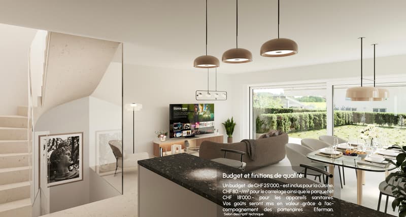 Domdidier, for sale, contiguous villas with 4.5 rooms, with garden (3)