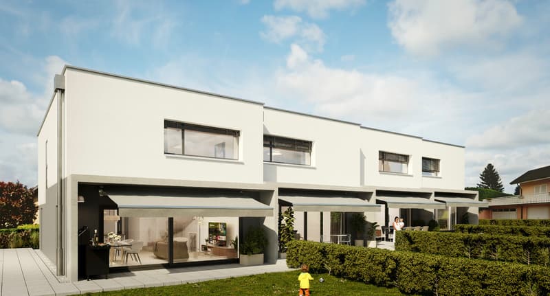 Domdidier, for sale, contiguous villas with 4.5 rooms, with garden (1)