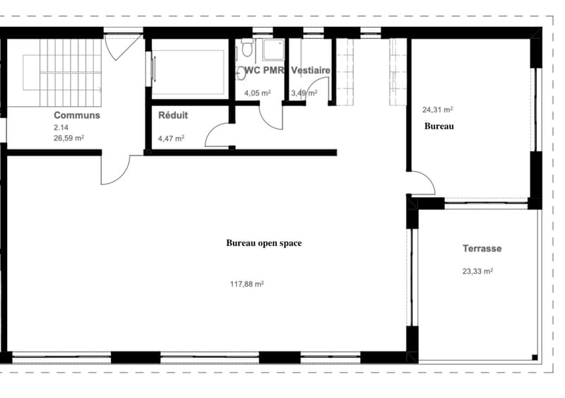Fétigny, à vendre, espace - bureau de 151 m2, idéalement placé ! (2)