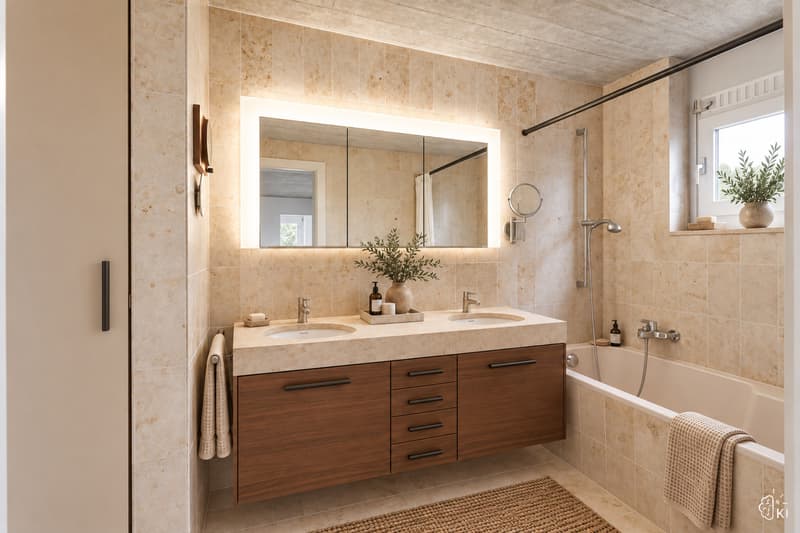 Badezimmer bei Zimmer 3