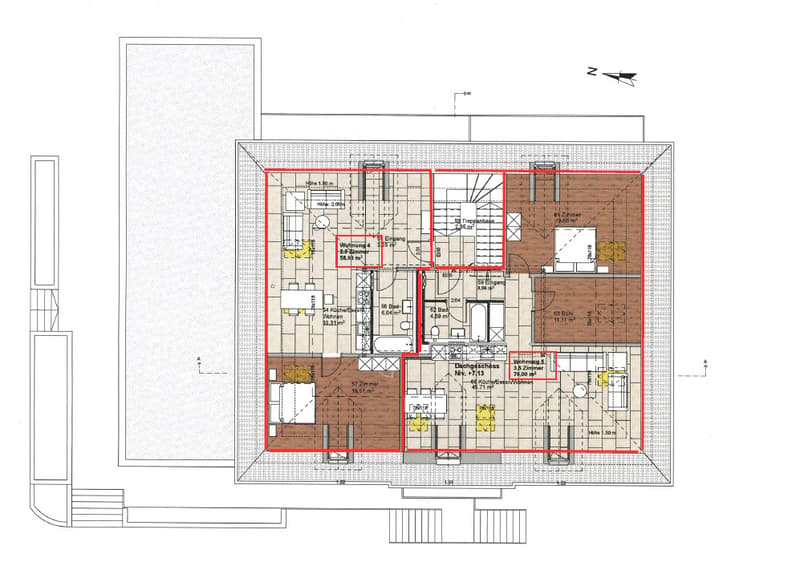 Grundrisse / Plan d'étage