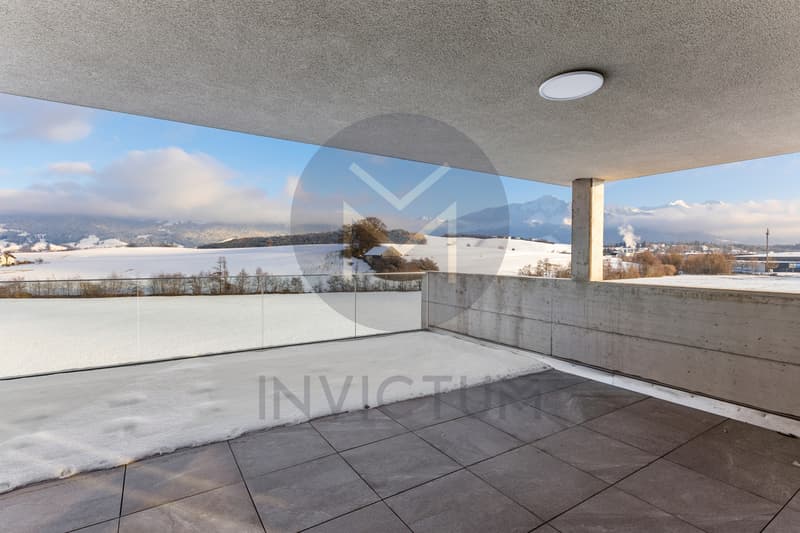 Exceptional attic in Riaz - 67 m² terrace & panoramic view (1)