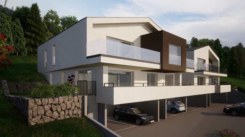 MAGNIFIQUE APPARTEMENT NEUF AVEC VUE LAC ET MONTAGNES À BOTTERENS (8)