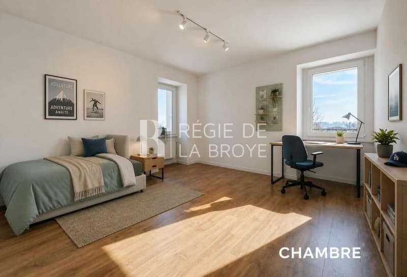 Grand 4.5 pièces rénové de 101 m² - 3 chambres et 2 salles d'eau - Montet (8)
