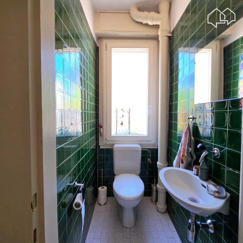 Appartement du rez-de-chaussée: wc séparé