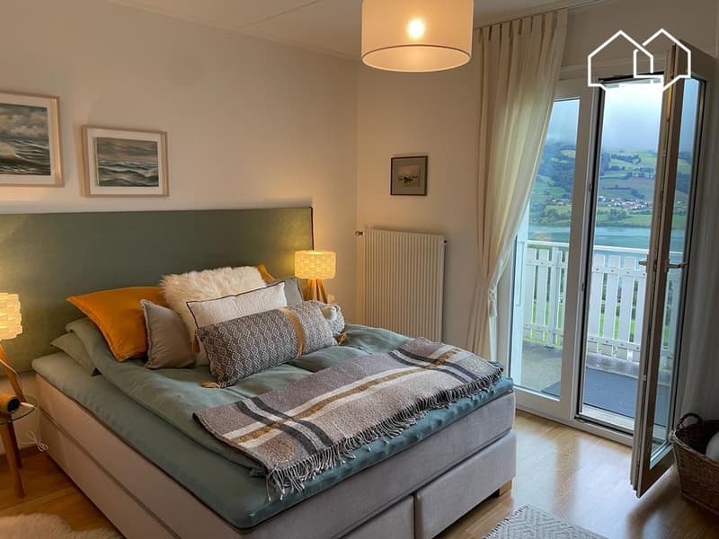 Appartement 1er étage - chambre meublée virtuellement