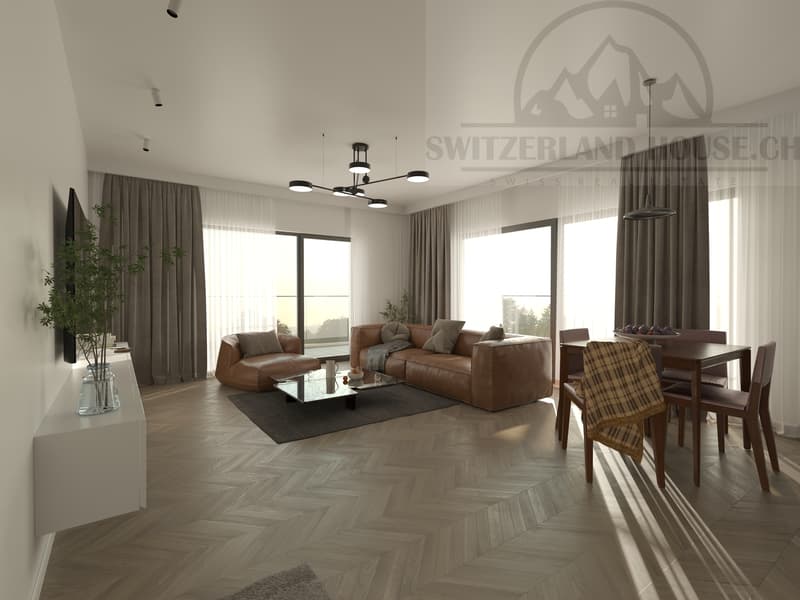Magnifico 4,5 locali in duplex con terrazza e giardino a Givisiez (6)