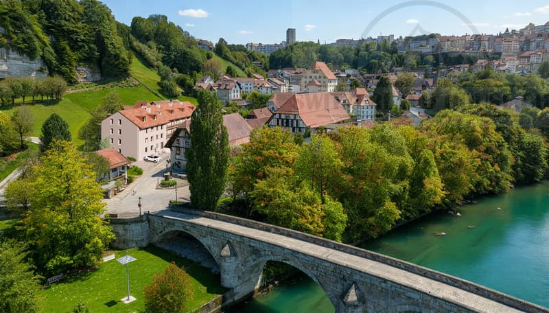 Magnificent 4.5 rooms close to Sarine in the lower town of Fribourg (11)