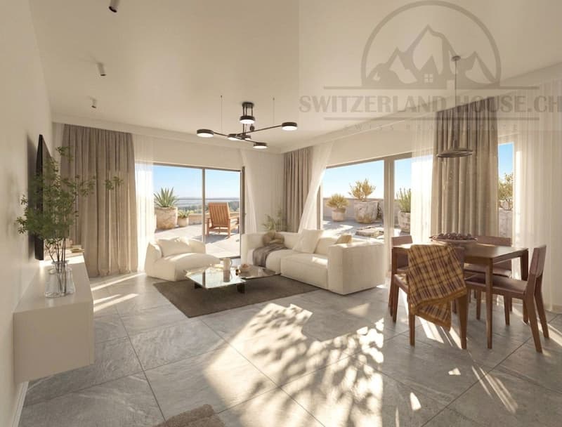 Magnifique Attikawohnung 2,5 Zimmer mit großer Terrasse und Blick in Givisiez (5)