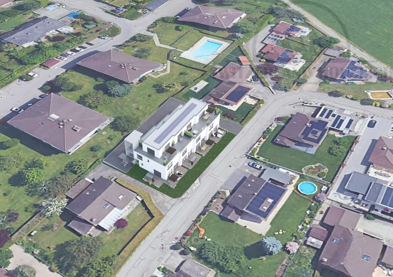 Magnifique Attikawohnung 2,5 Zimmer mit großer Terrasse und Blick in Givisiez (3)