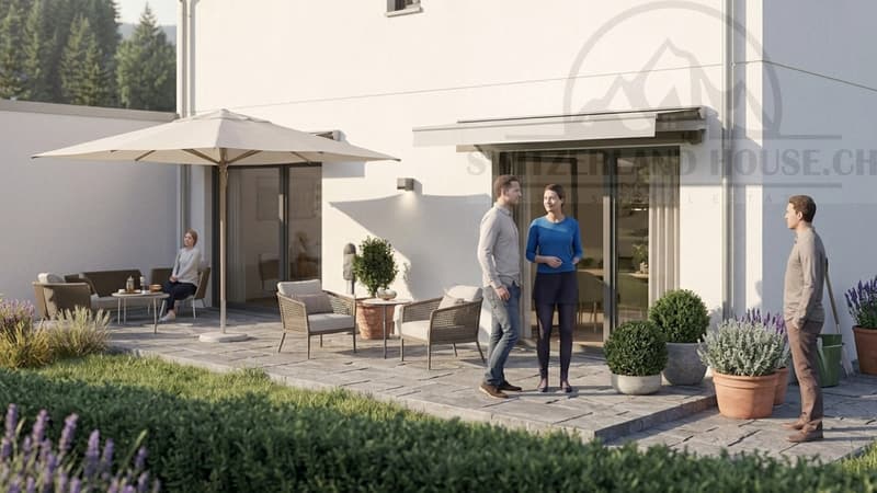 Spacieuse villa individuelle de 5.5 pcs avec grand jardin à Lovens proche nature (2)