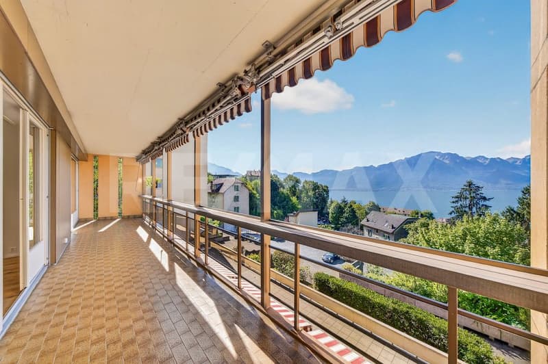 Le Léman à perte de vue:  superbe 4,5 pièces à Montreux (4)