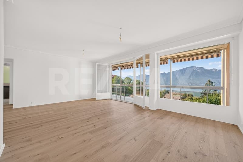 Le Léman à perte de vue:  superbe 4,5 pièces à Montreux (2)