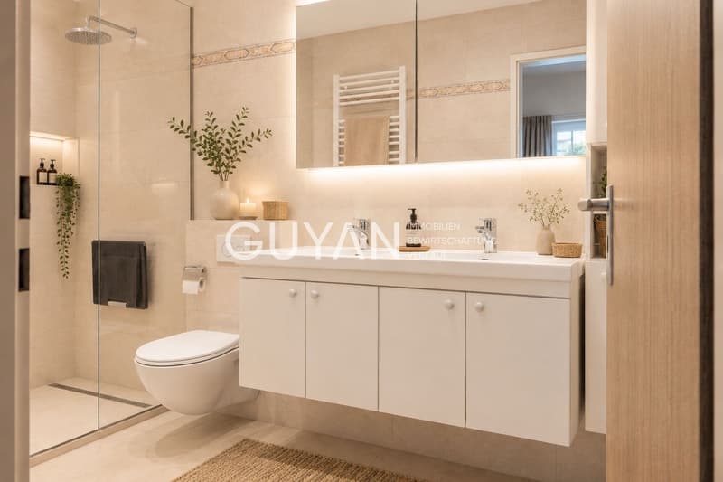 Badezimmer visualisiert zugeschnitten