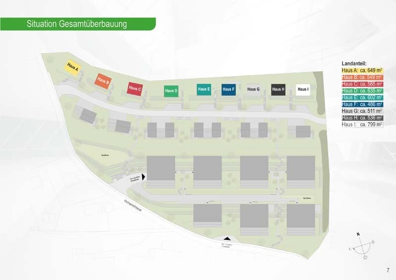 Situation Haus A bis Haus I