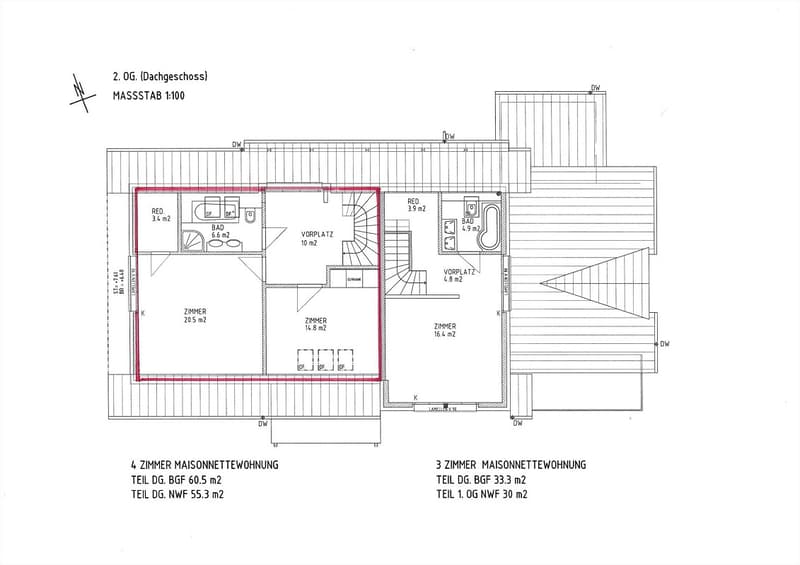 Stilvolle 4.0-Zimmer-Maisonette mit Galerie & Balkon (9)