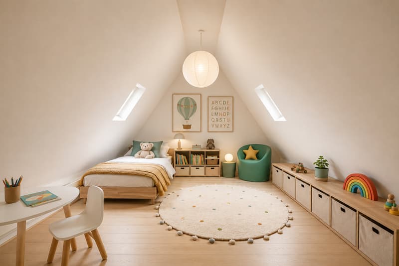Beispiel Zimmer im Dachgeschoss