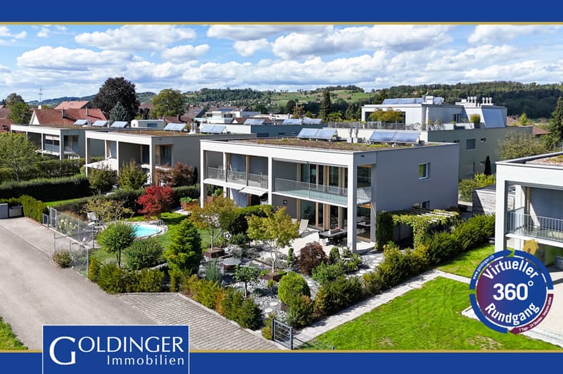 Modernes Zuhause mit Gartenoase und Blick ins Grüne (1)