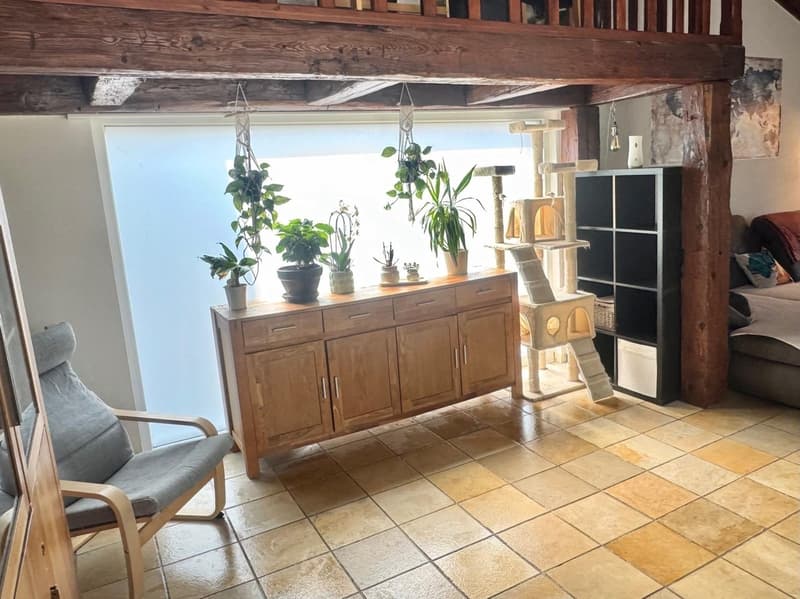 Superbe appartement de 4 pièces dans une ancienne ferme à Develier, disponible dès le 1er octobre. (3)