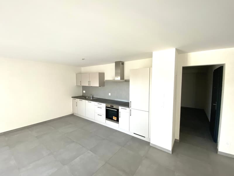 modern kitchen, white cabinetry, tiled floor, sink, stove, oven