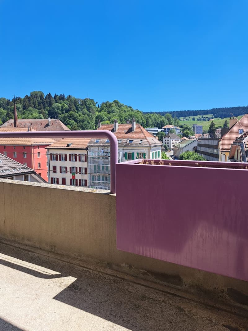 Appartamento luminoso di 2 locali con balcone a Le Locle (11)