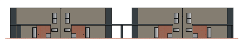 Two units, each with 3 bedrooms, 2 bathrooms, living room, kitchen, balcony