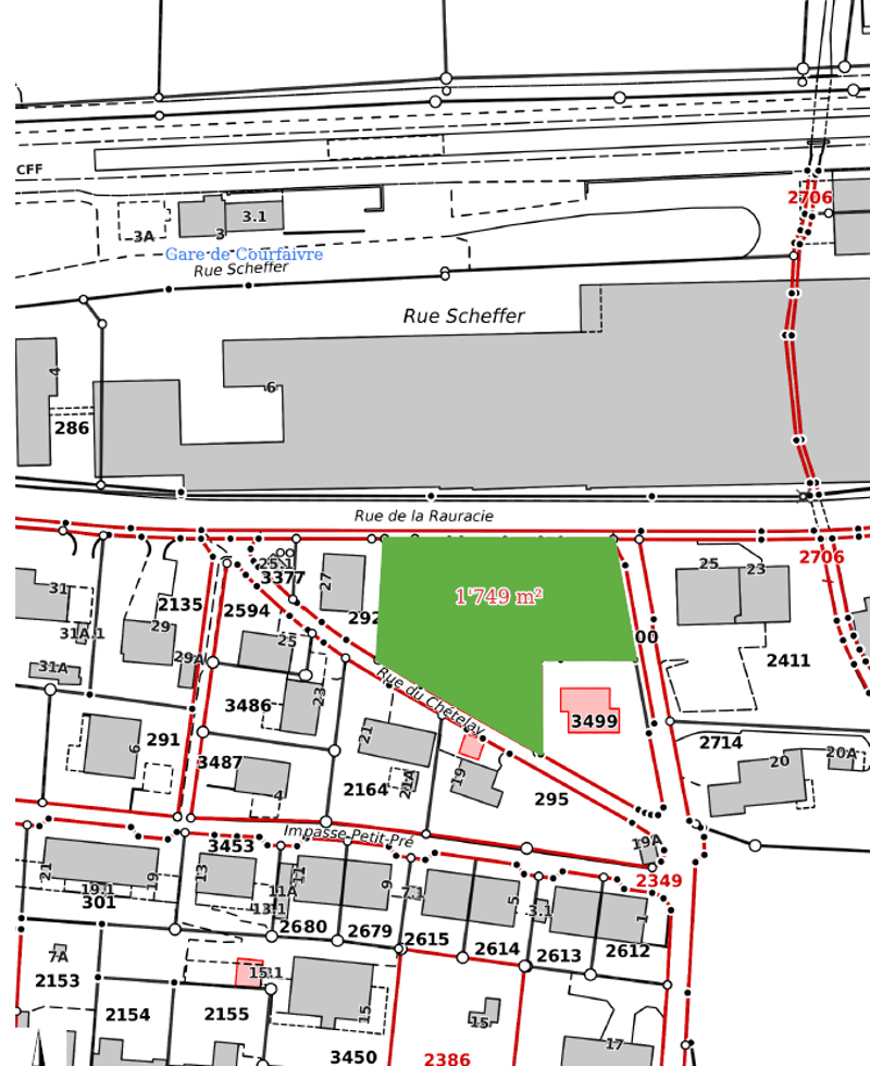 En zone mixte, terrain à bâtir de 1'749 m² à Courfaivre – Opportunité rare ! (2)