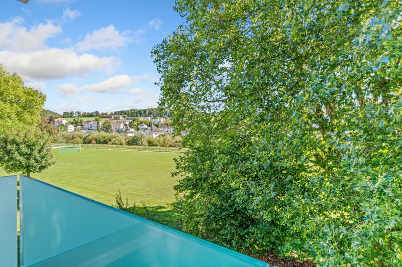 Outdoor area with view to the field and village