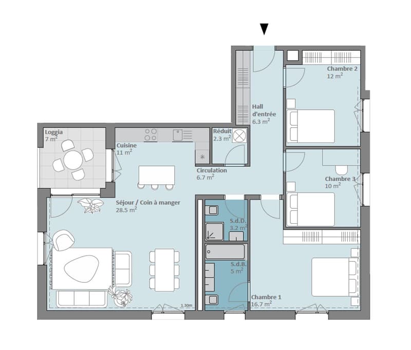 PLUS QUE 5 LOTS DISPONIBLES - Prilly Buissonnière - 4,5 3EME ETAGE (10)
