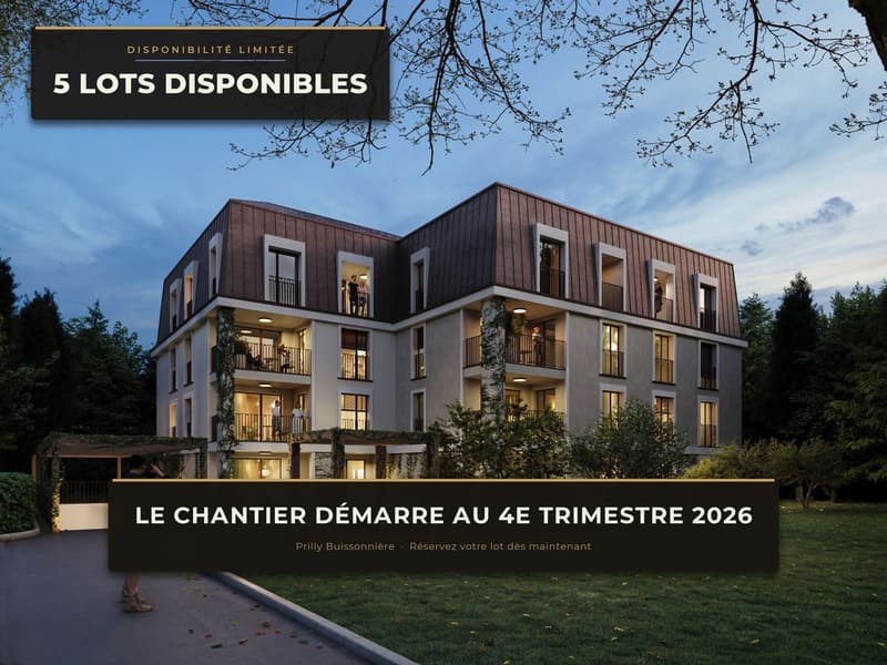 PLUS QUE 5 LOTS DISPONIBLES - Prilly Buissonnière - 4,5 3EME ETAGE (1)