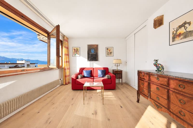 Magnifique appartement rénové, baigné de lumière avec balcon offrant une vue sur les montagnes (7)