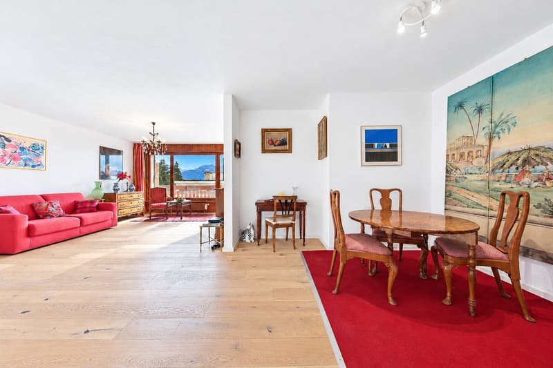 Magnifique appartement rénové, baigné de lumière avec balcon offrant une vue sur les montagnes (5)